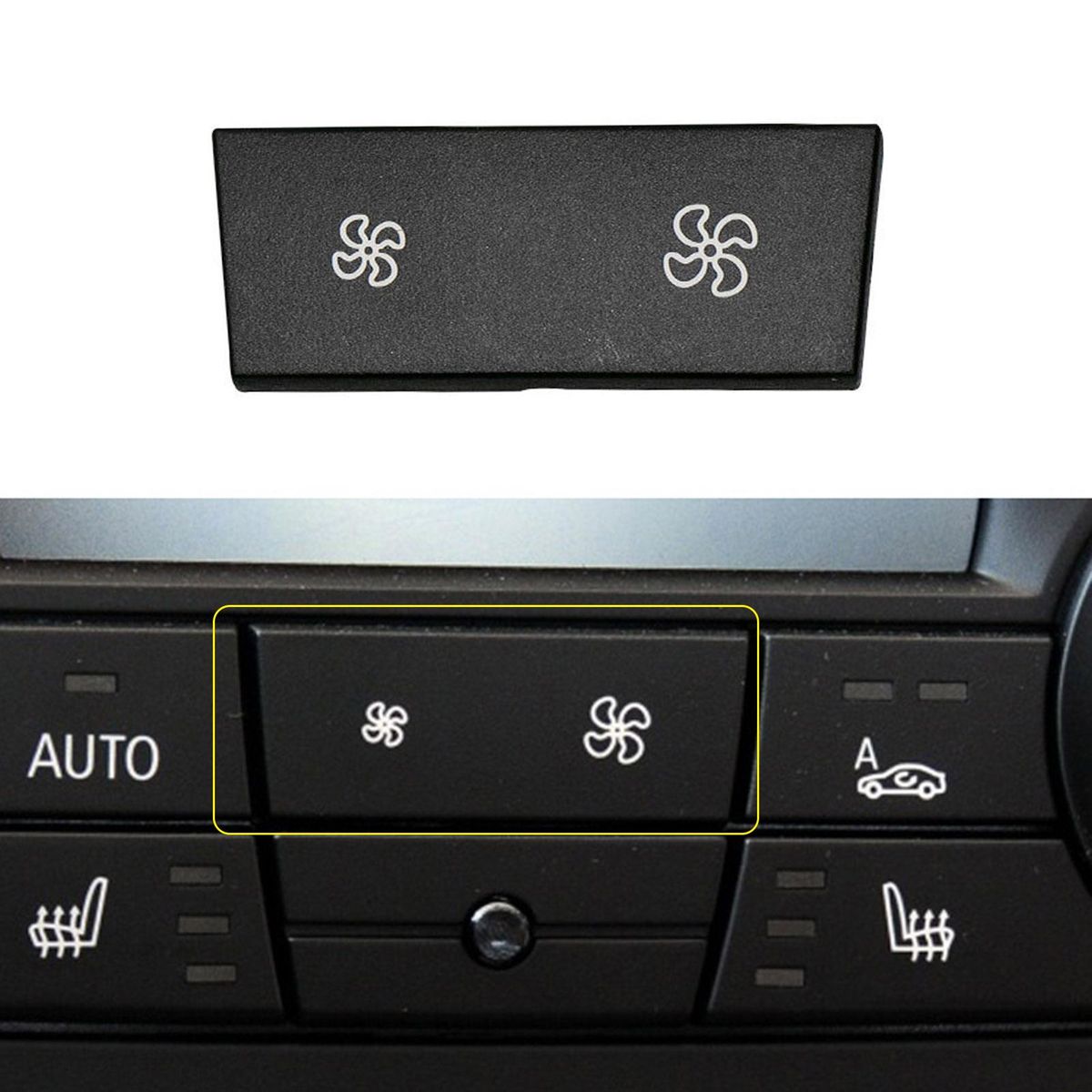A/C Climate Control Panel Fan Speed Button Replacement for BMW 1 Series E81/E82/E87/E88,BMW 3 Series E90/E91/E92/E93,X1, E84,X3 F25, X4 F26