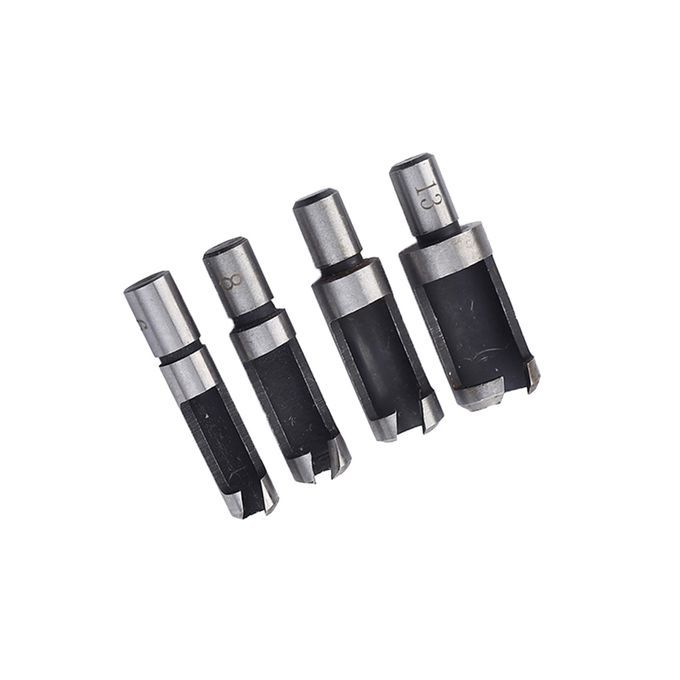 4 Pieces Carbon Steel Round Shank Wood Work Plug   Power