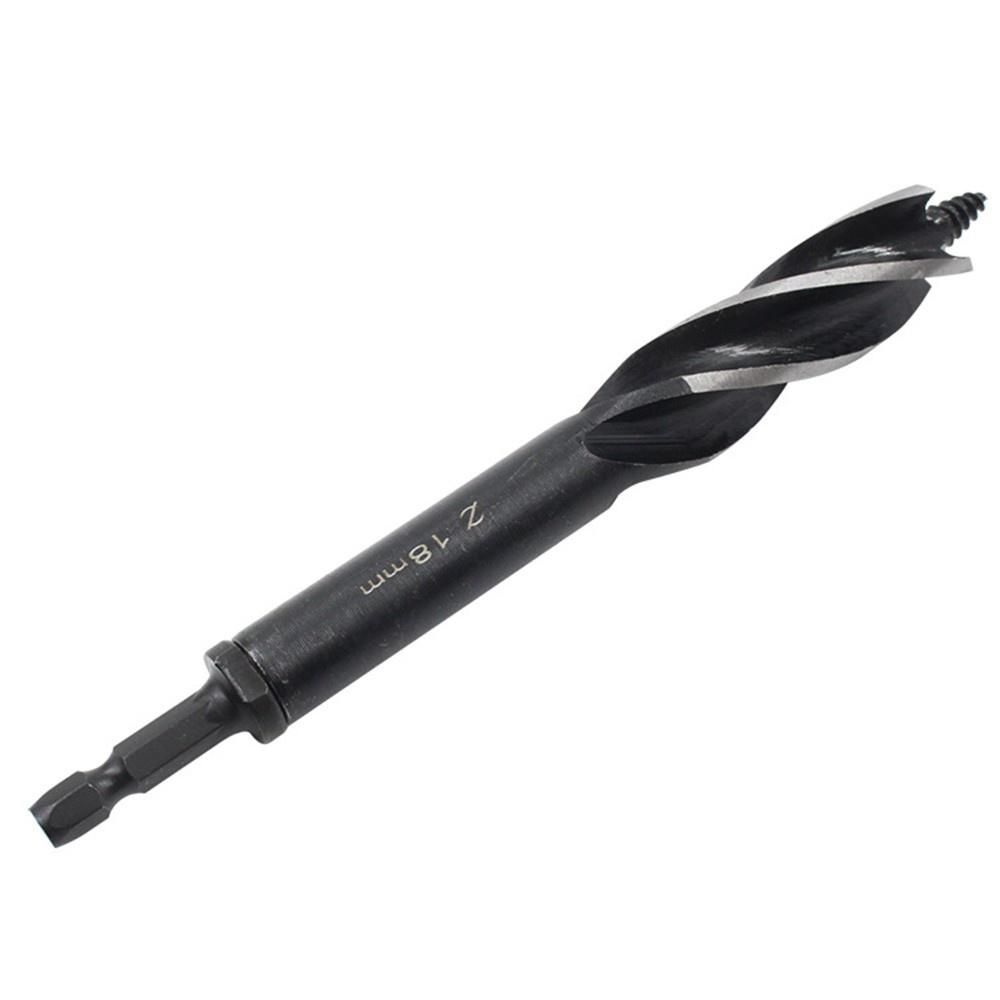 Auger Drill Bit Set 3 Pcs High Carbon Steel Wood Boring Bits Long 4 Flute Cut Drilling Tool Woodworking Wood Hole Cutter Bits with 2 Adapters