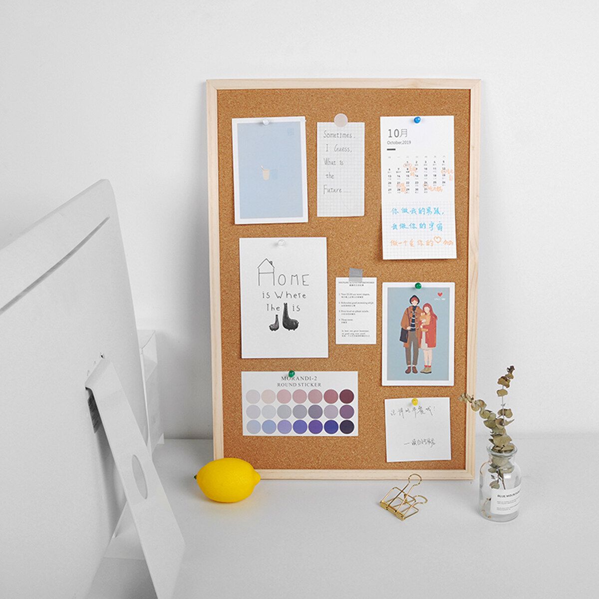 Cork Board Pins Corkboard Pinboard Notice Large Memo Photos Wooden Frame Wall 30x40cm