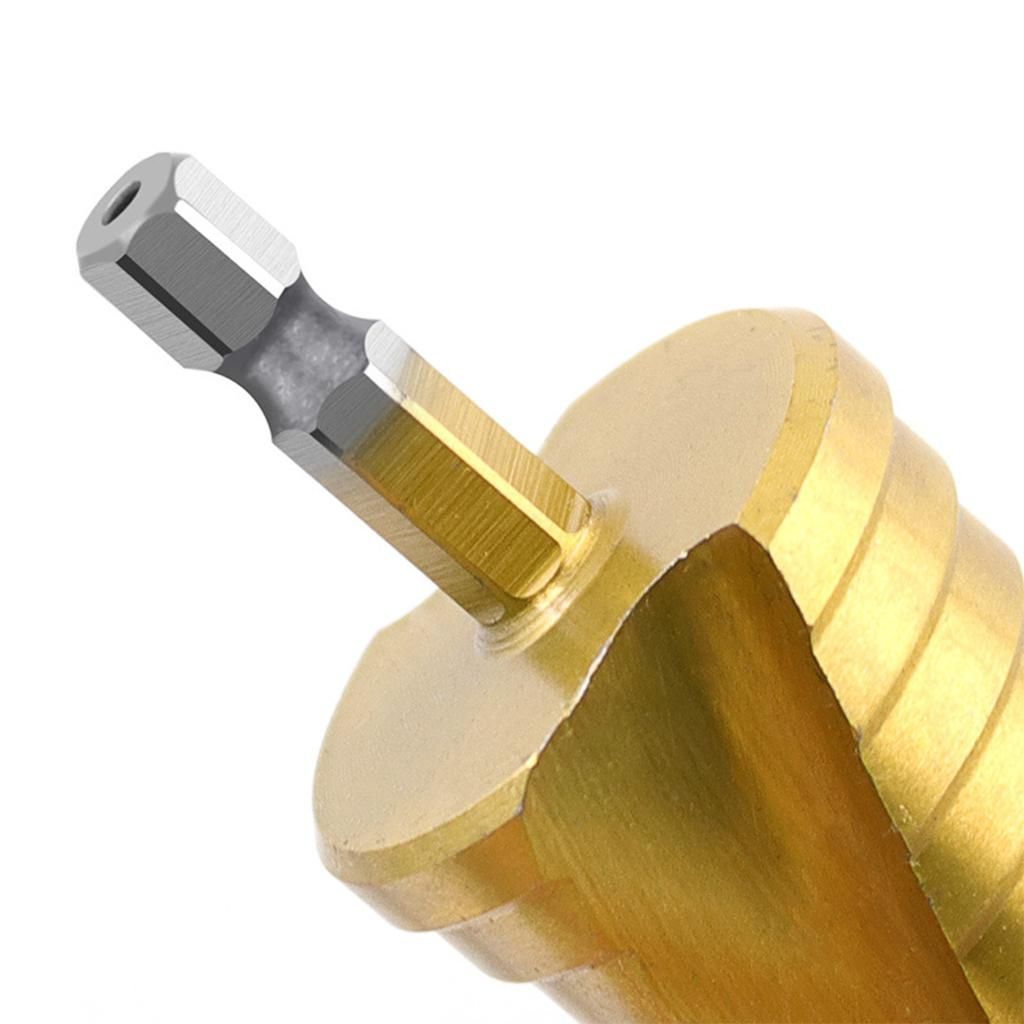 3 Pieces Spiral Groove Step Drill Set Made Of Hss