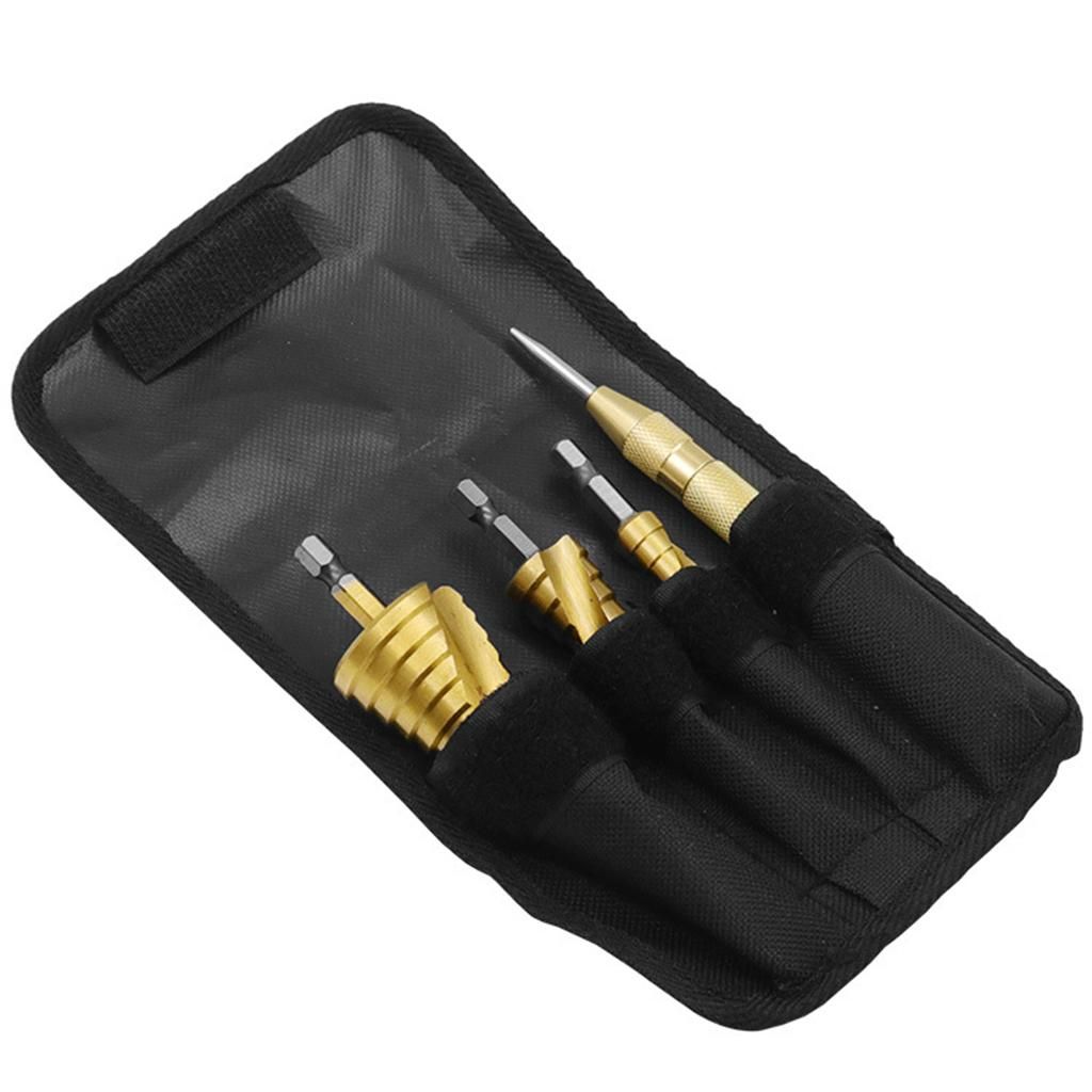 3 Pieces Spiral Groove Step Drill Set Made Of Hss