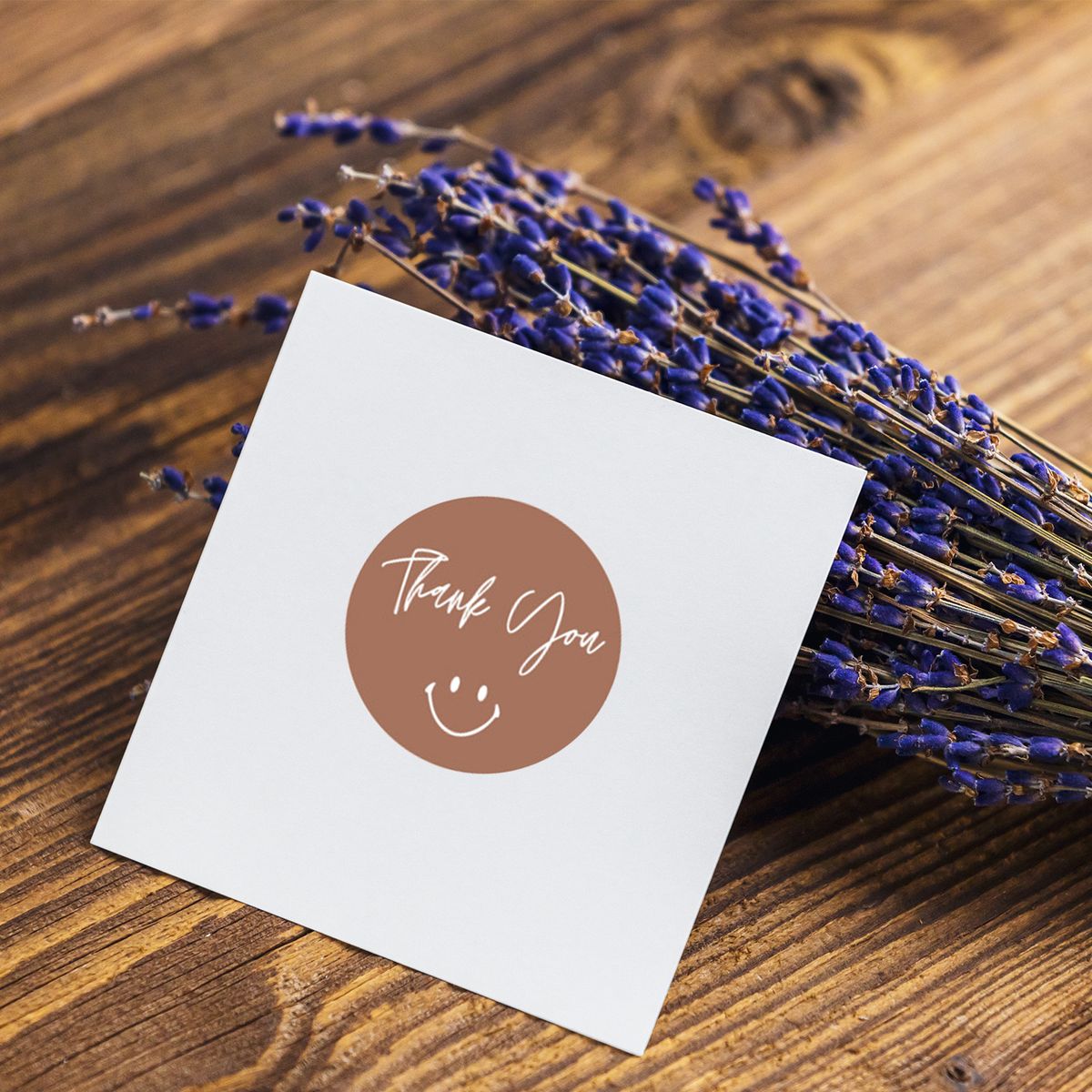 1 Inch Thank You Sticker Flowers Floral Decorative Sticker