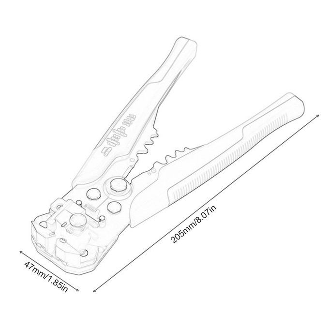 8-in H Ele Tri Ian's Wire Plier Multifun Tional Plier Automati  Wire Stri Er-orange Bla K-210*108mm