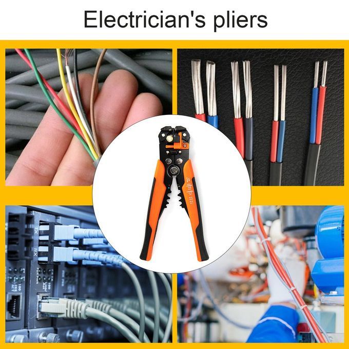 8-in H Ele Tri Ian's Wire Plier Multifun Tional Plier Automati  Wire Stri Er-orange Bla K-210*108mm