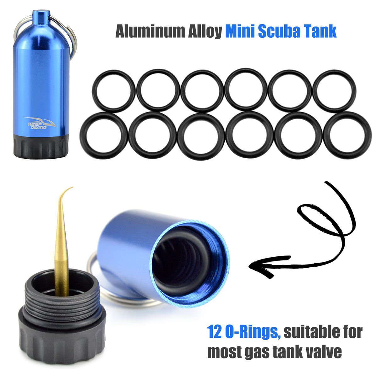 Aluminum Alloy Mini Scuba Tank With One Pick Needle And