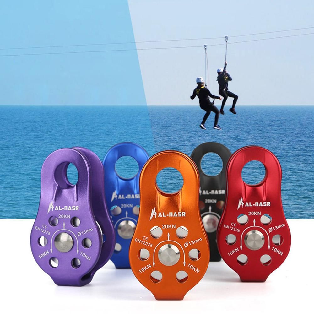 Professional Fixed Pulley Cable Trolley Pulley with Ball Bearing Climbing Caving Aloft Work Rescue