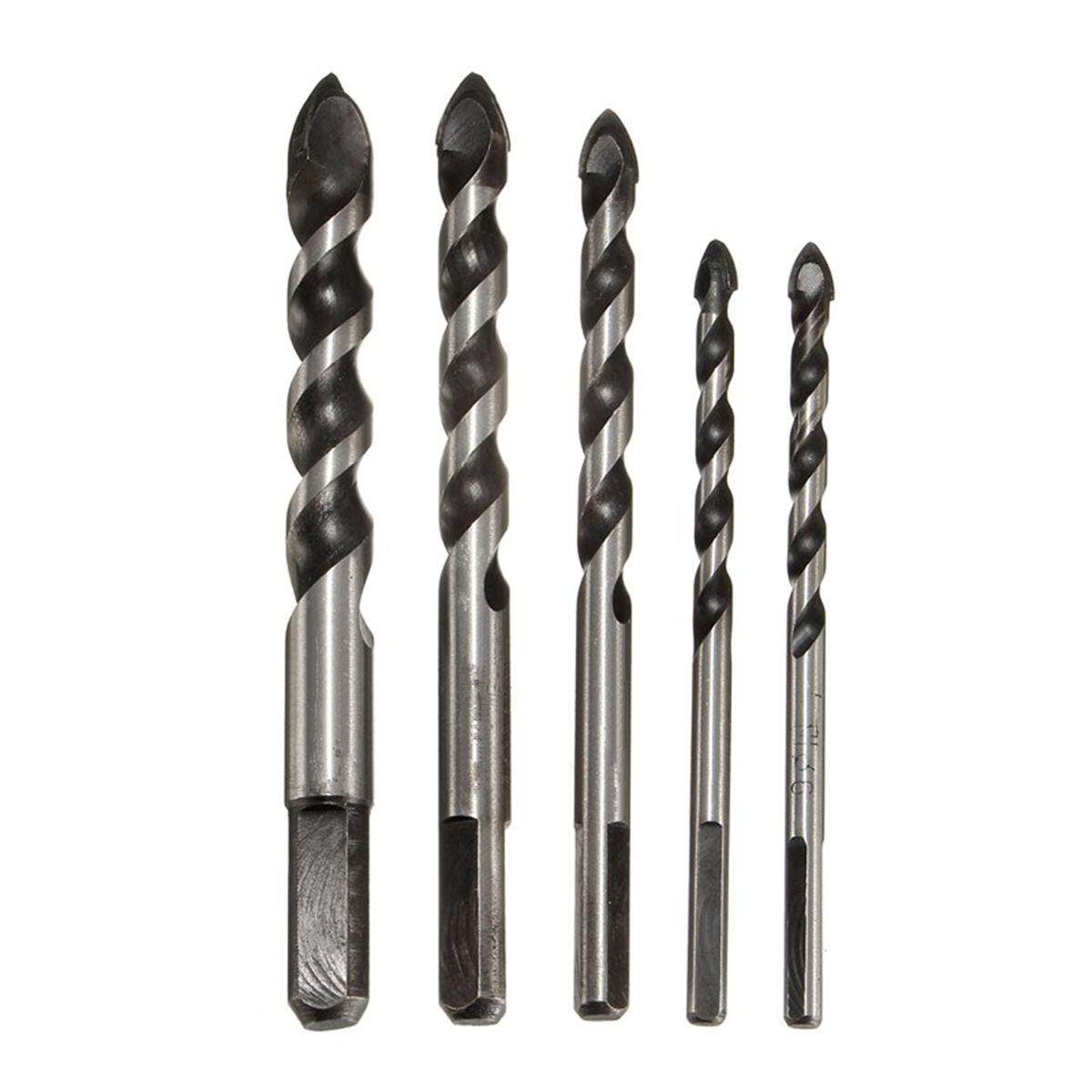 5pcs 6mm-12mm Alloy Triangular Head Concrete Auger Drill Bit