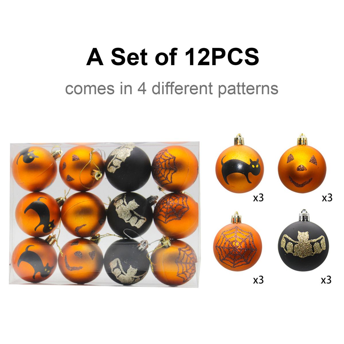 Halloween Hanging Balls Set Of 12 Halloween Decoration Ball