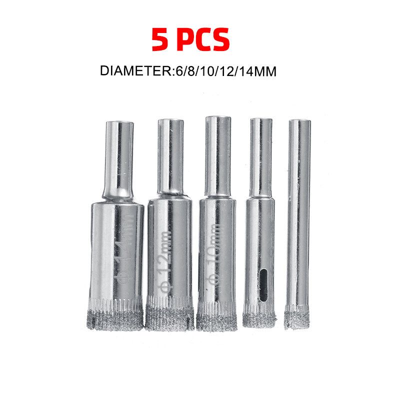 5/30Pcs 8-50mm Diamond Holesaw Drill Bit Tool For Ceramic Porcelain Glass Marble Diamond Holes Drill Bits 5 Pcs