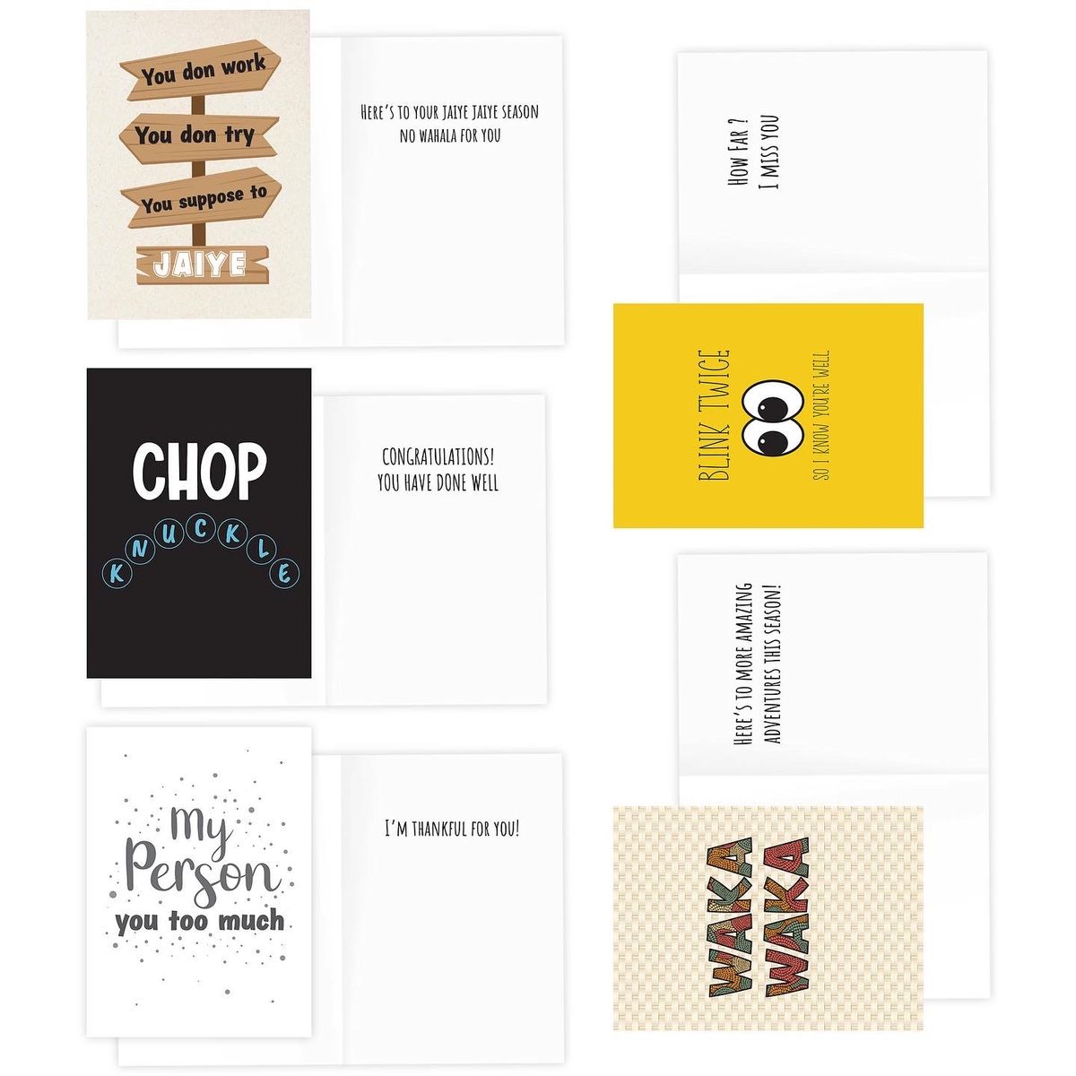 KultureGames 10 Pack Premium Nigerian Greeting Cards