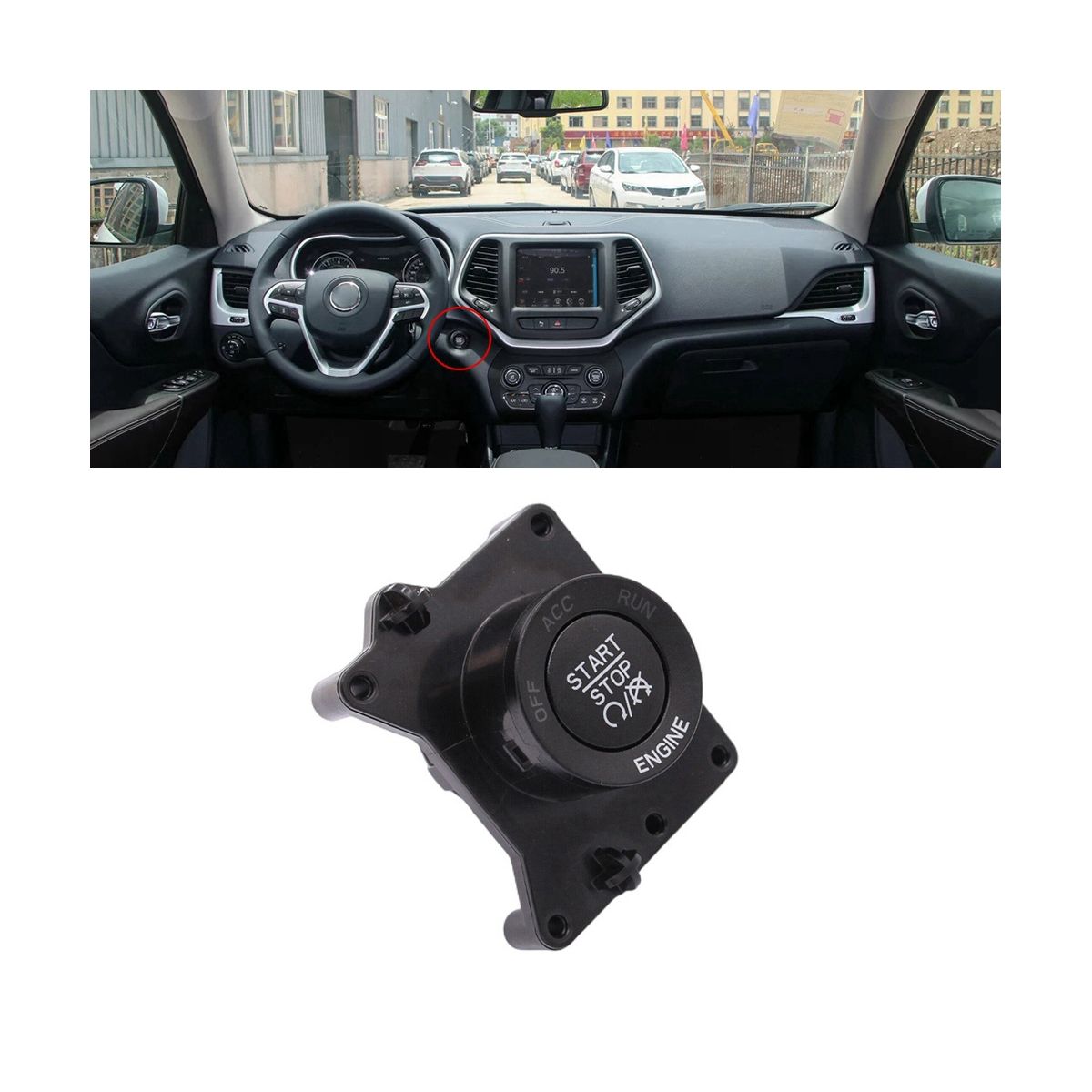 6CK47DX9AB Car Ignition Push Start Button Switch Fits for Je
