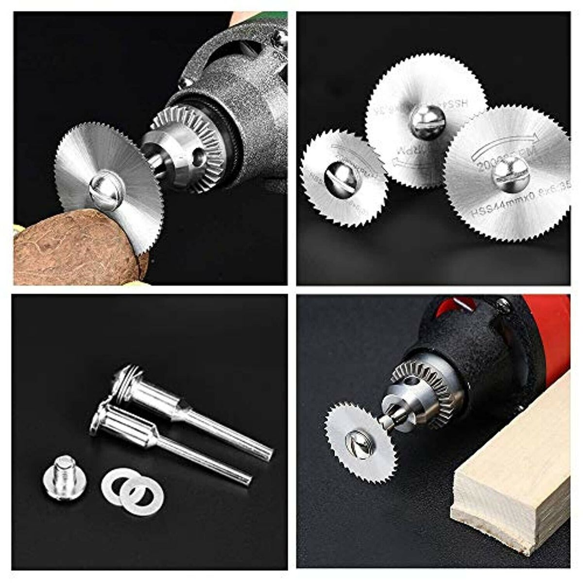 6pcs Circular SawBlades Set With 2pcs 1/8'' Extension