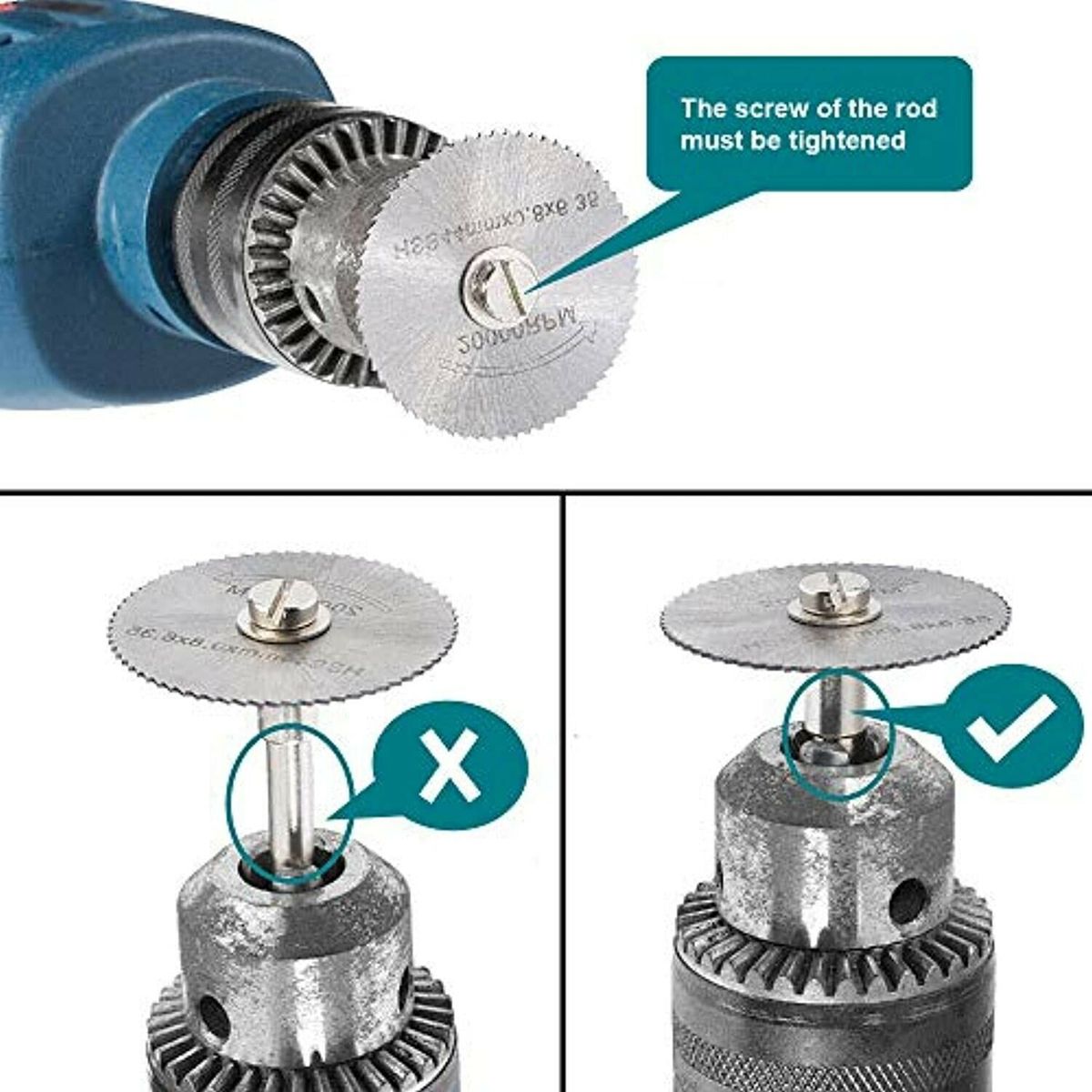 6pcs Circular SawBlades Set With 2pcs 1/8'' Extension