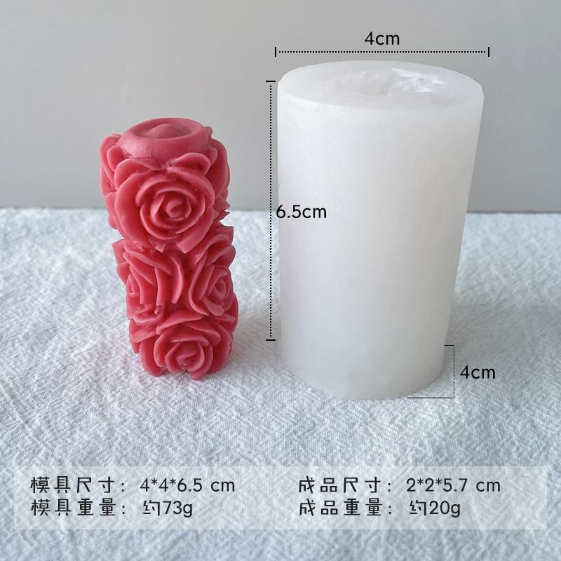 DIY Candle Silicone Mold Rose Aromatherapy Candle Mould Silicone Mold Chocolate Candy Cake Decorating Mold
