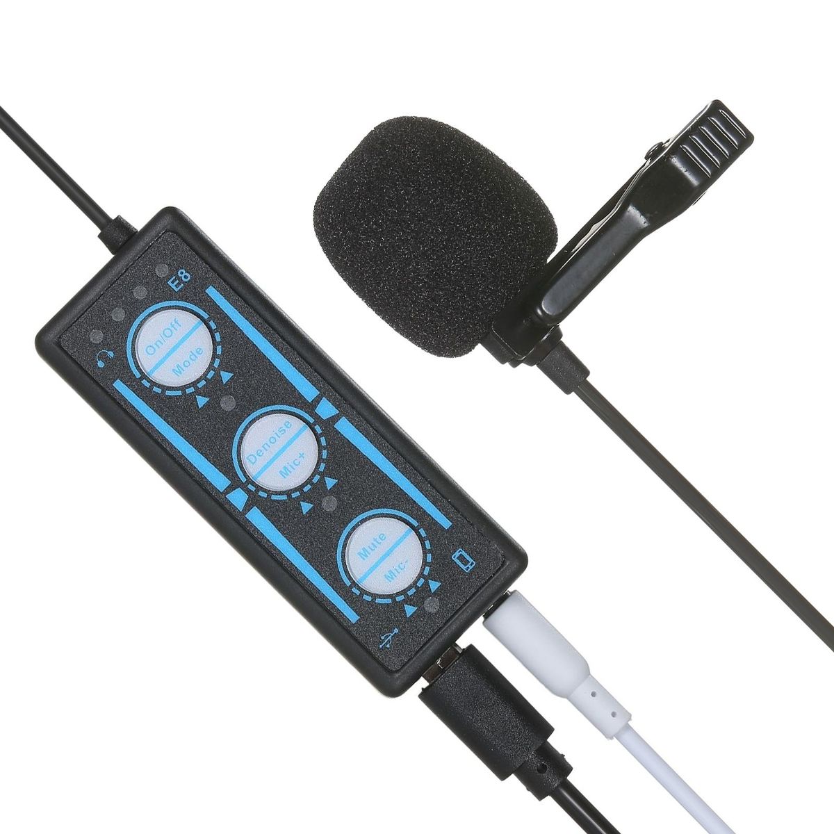 M-VAVE Portable Microphone Noise Reduction and Reverberation Microphone Lavailer Microphone Mini Mic with Mute Function