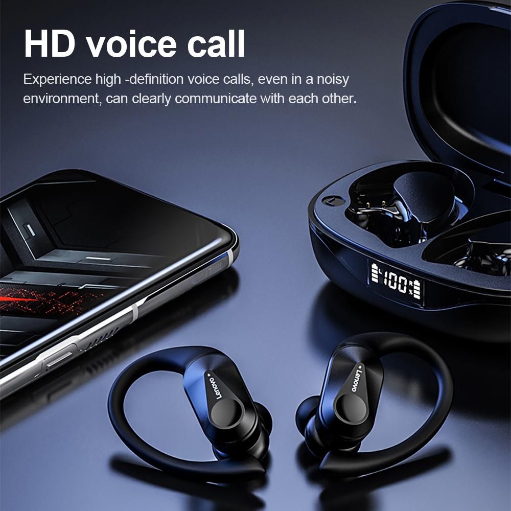Lenovo thinkplus LP75 True Wireless BT Headphones Sports Earbuds BT5.3 Chip HiFi Stereo Sound Long Endurance Time White