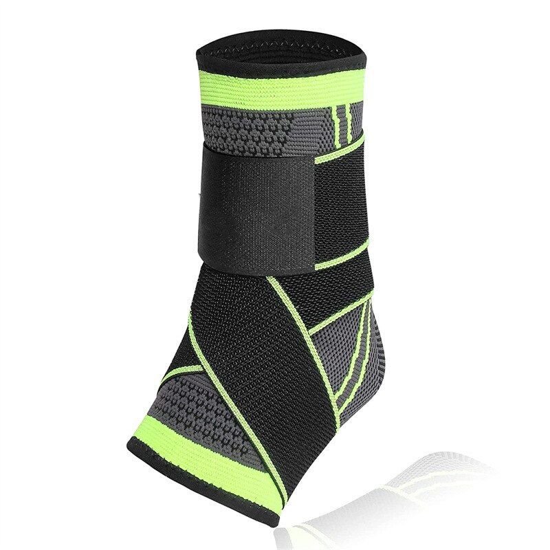 Woven Compression Bandage Elastic Nylon Band Ankle Support Support Basketball Football Taekwondo Fitness Heel Protector Gym-1PCS Blue