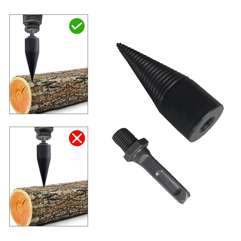 Firewood Drill Bit 3pcs Replaceable Shank Square Round Hex