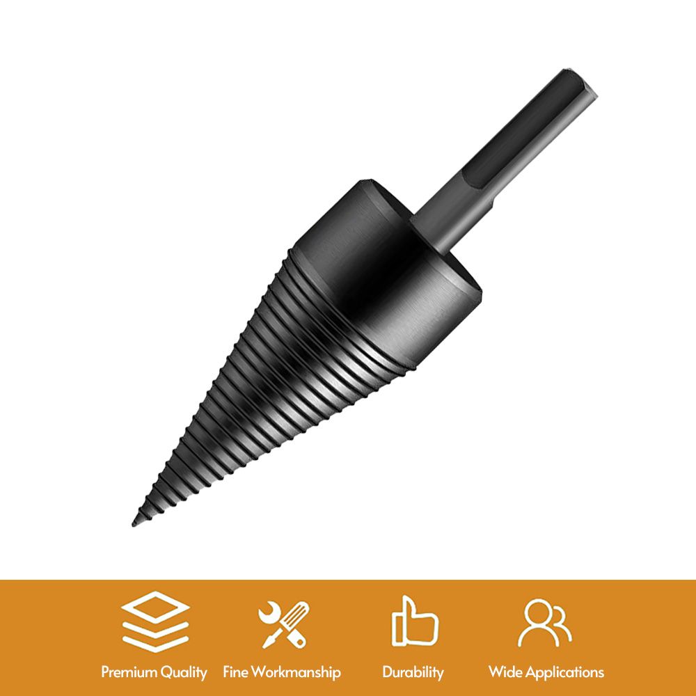 Firewood Drill Bit 3pcs Replaceable Shank Square Round Hex