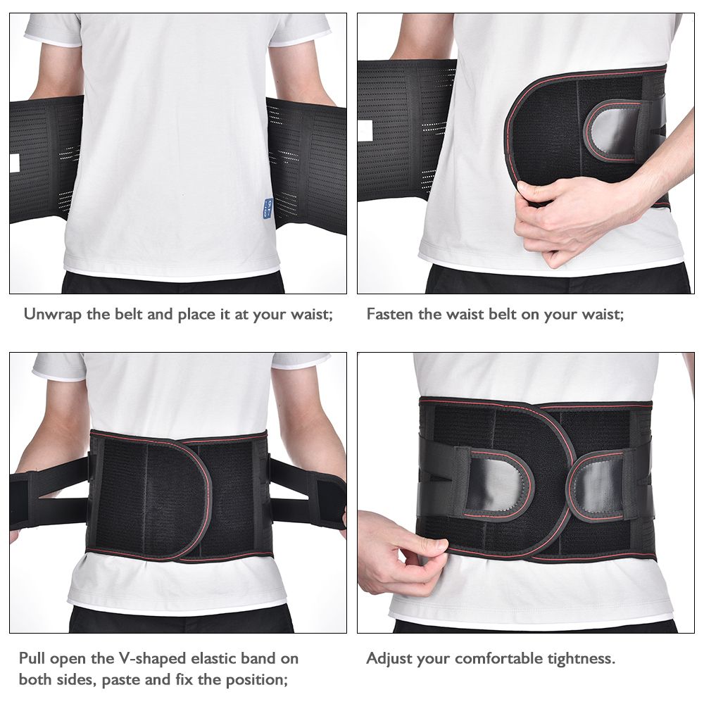 Lumbar Support Belt Lumbosacral Back Brace Adjustable