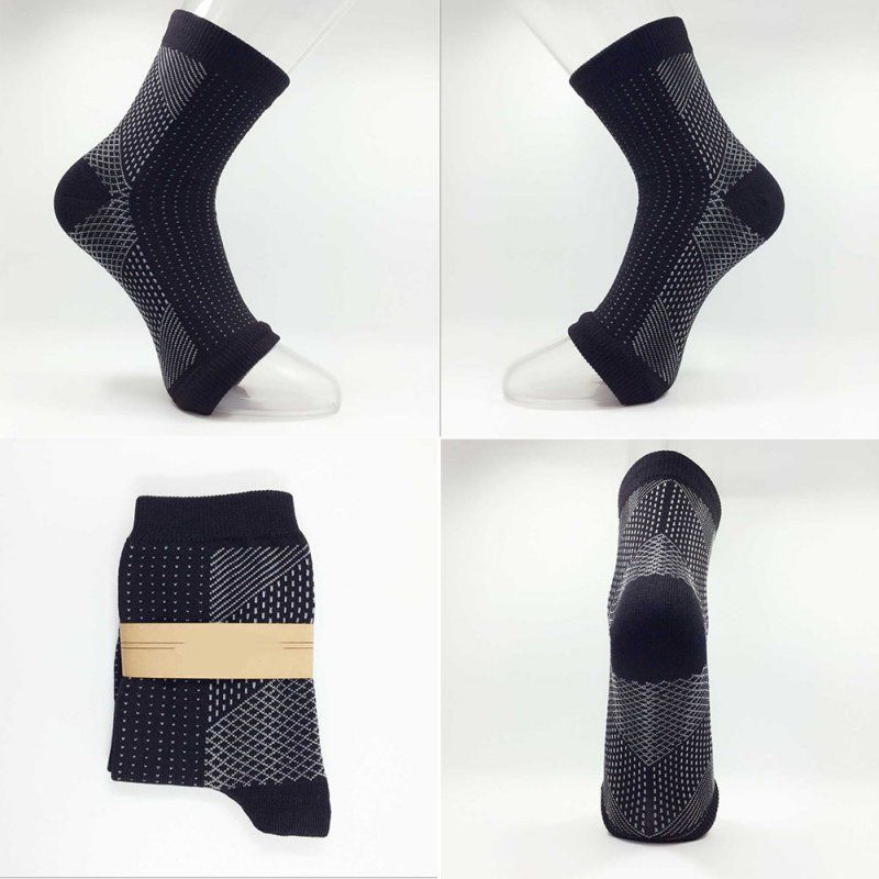 1PC Women Sport Ankle Support  Elastic Compression High Protect Guard Band Safety Running Fitness Foot Heel Wrap Bandage For Men L 10-12.5
