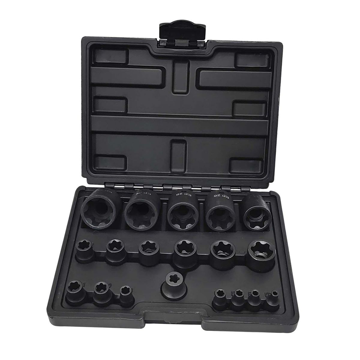 19 Pieces EP Socket Set -Ep32 Sturdy With 1/2'' 3/8'' 1/4'' DR 6