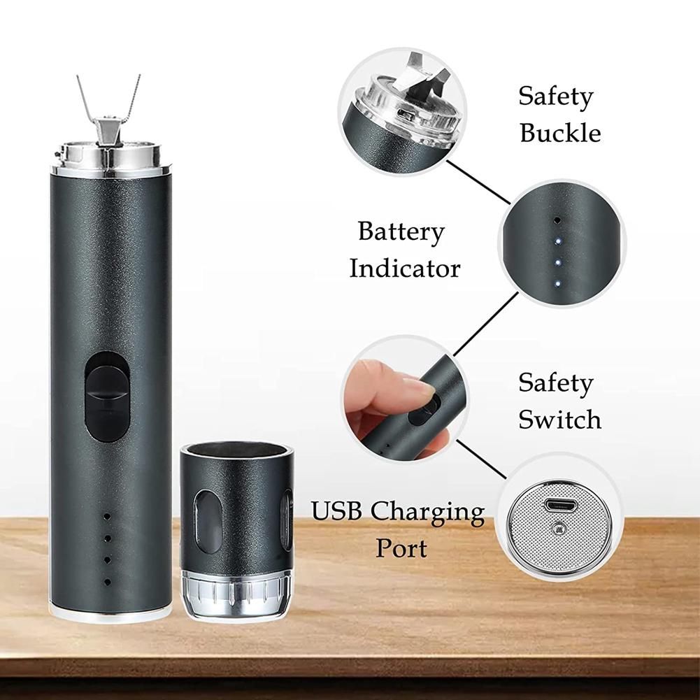 Electric Portable  USB Rechargeable Spice Multipurpose for Fluffy Product and the Kitchen Grinding Grey