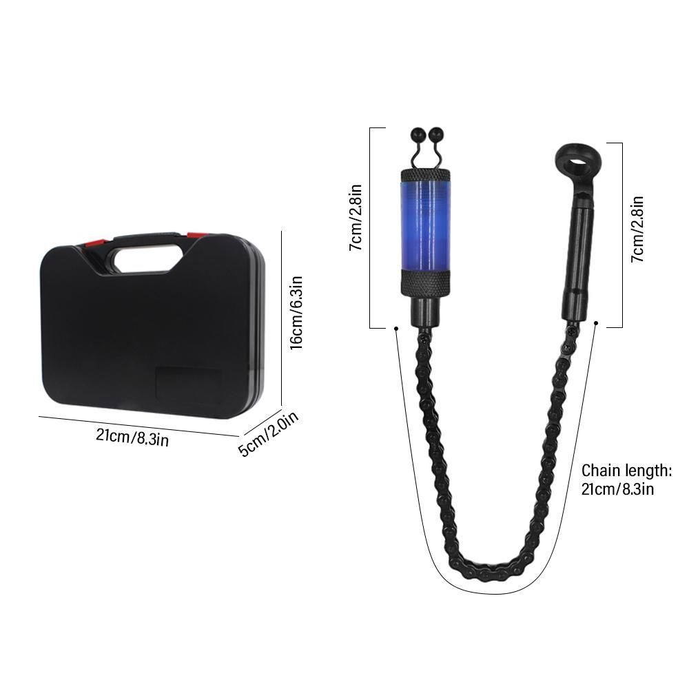 4pcs Fishing Swingers with Storage Case Chain Alert Swingers Fishing Tackle