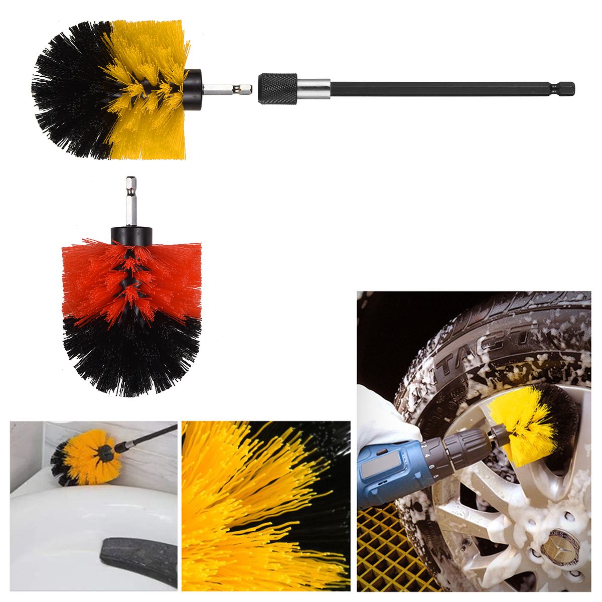 45 PCS Drill Brush Attachments Set Includes Scrub Pads