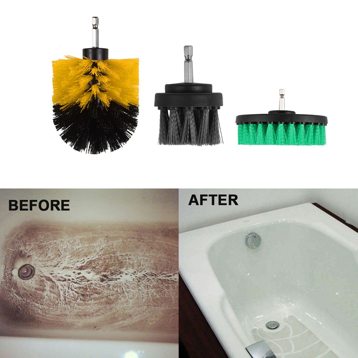 45 PCS Drill Brush Attachments Set Includes Scrub Pads