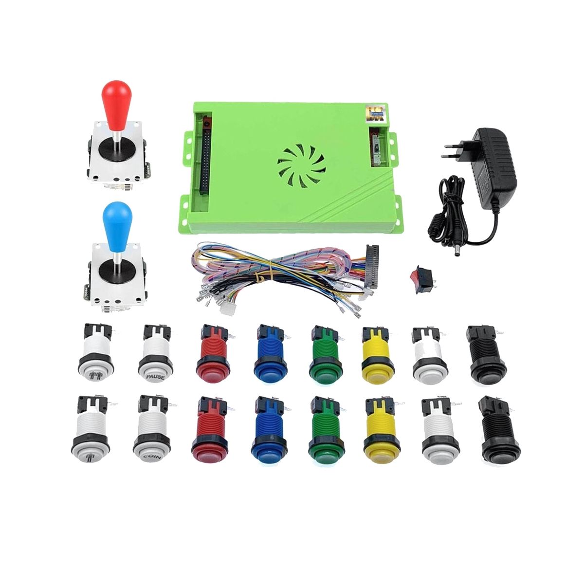 For Box DX GPIO Joystick DIY Kit 4.8mm Buttons 7770 in 1