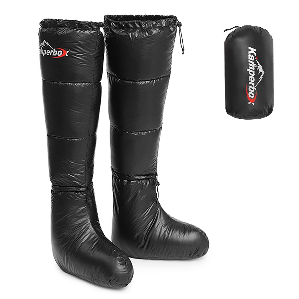 Winter Down Booties Socks Warm Soft Windproof Long Sleeping
