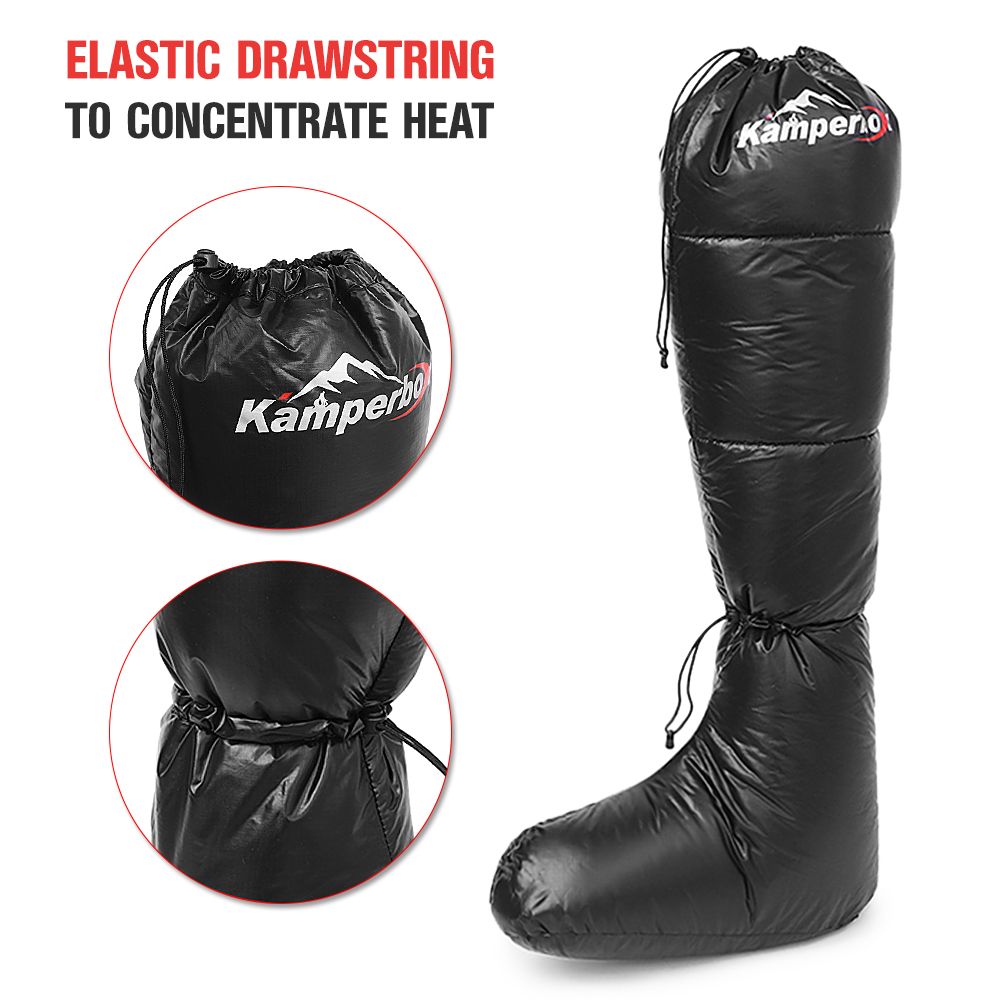 Winter Down Booties Socks Warm Soft Windproof Long Sleeping
