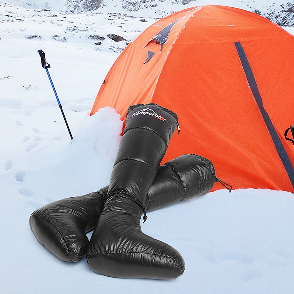 Winter Down Booties Socks Warm Soft Windproof Long Sleeping