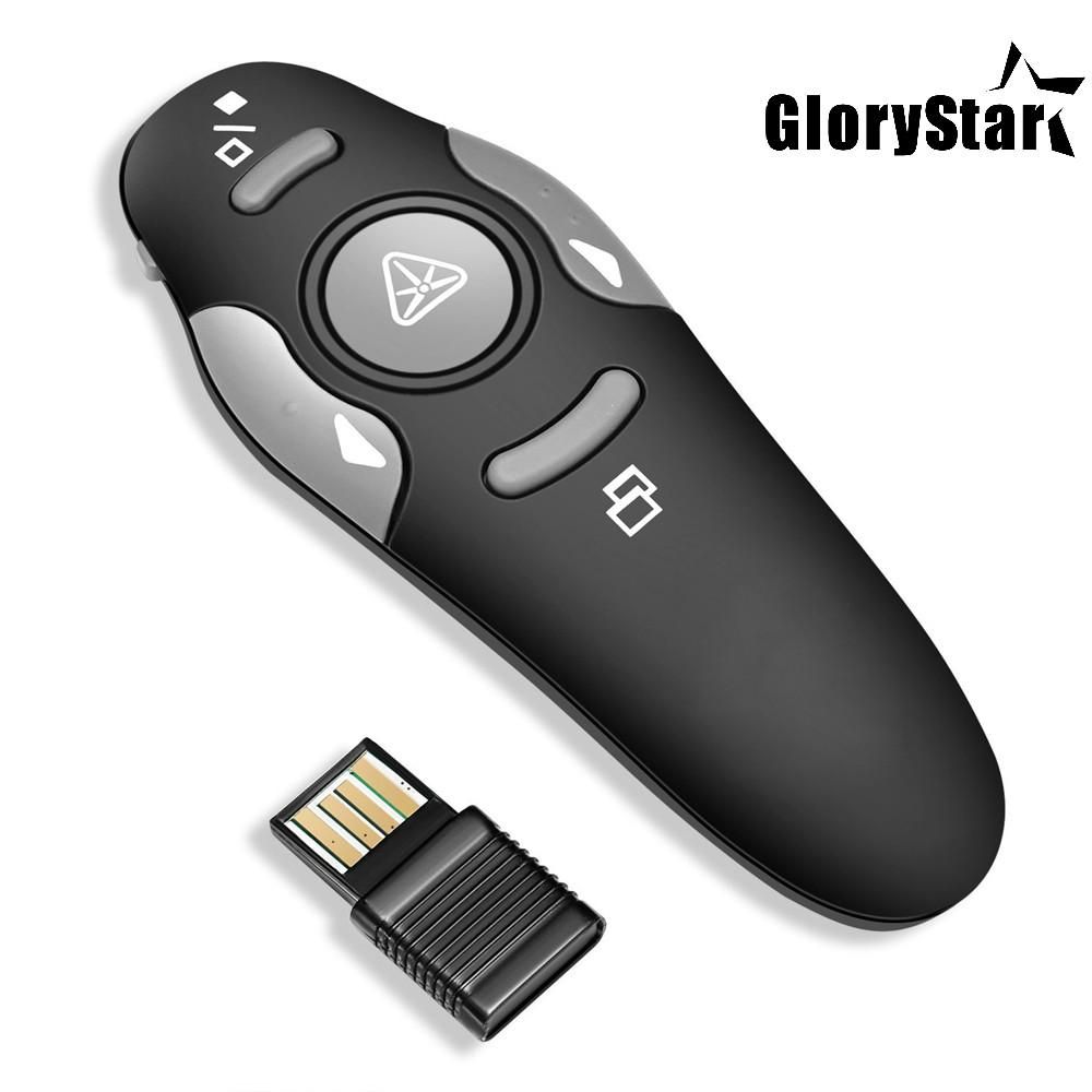 Hot Presenter Pointers 2.4G RF Wireless PPT Presentation Remote Control Red Light USB Flip Pen