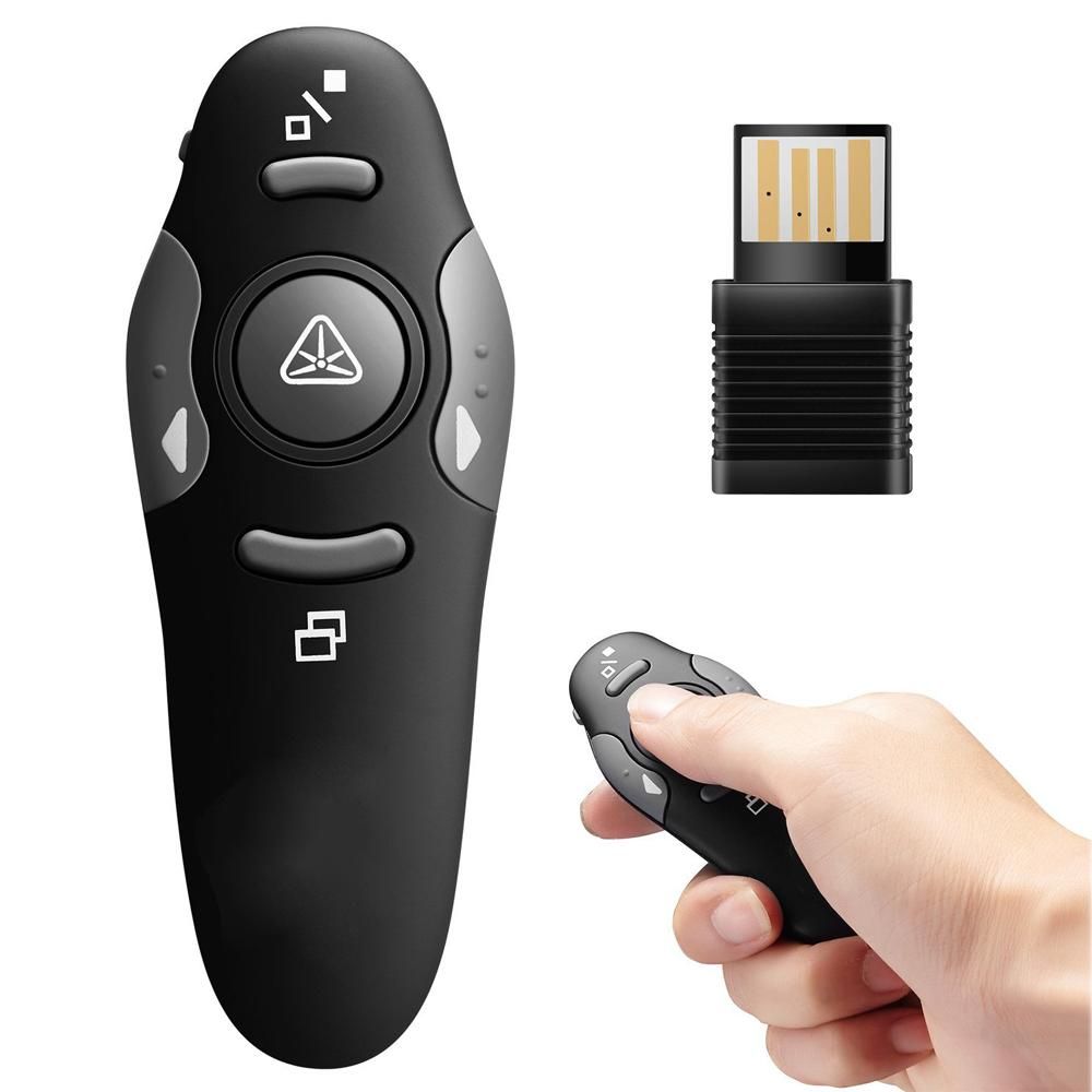 Hot Presenter Pointers 2.4G RF Wireless PPT Presentation Remote Control Red Light USB Flip Pen