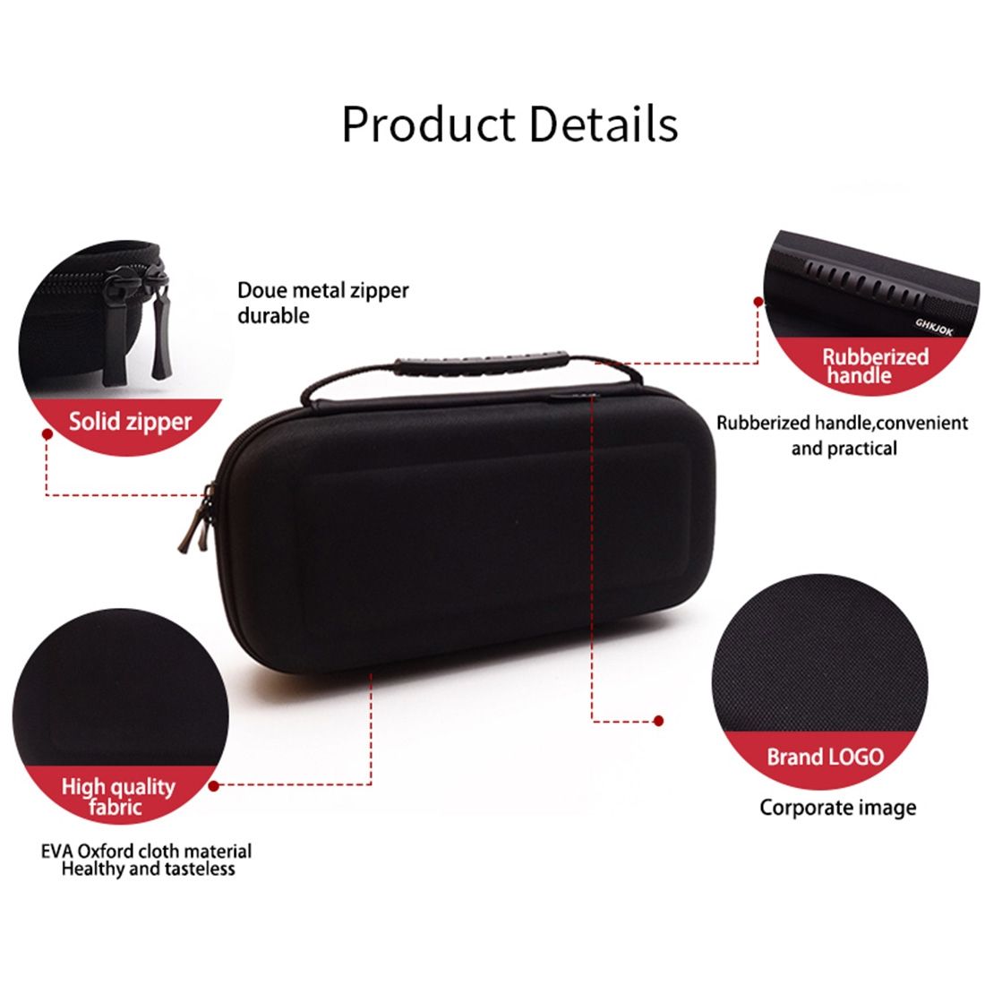 GHKJOK GH1739 EVA Portable Hard Shell Cover Cases For Switch