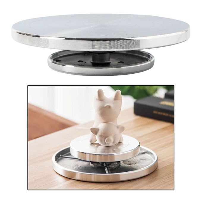 Double-Sided Pottery Wheel Alloy Manual Forming Turntable Sculpture