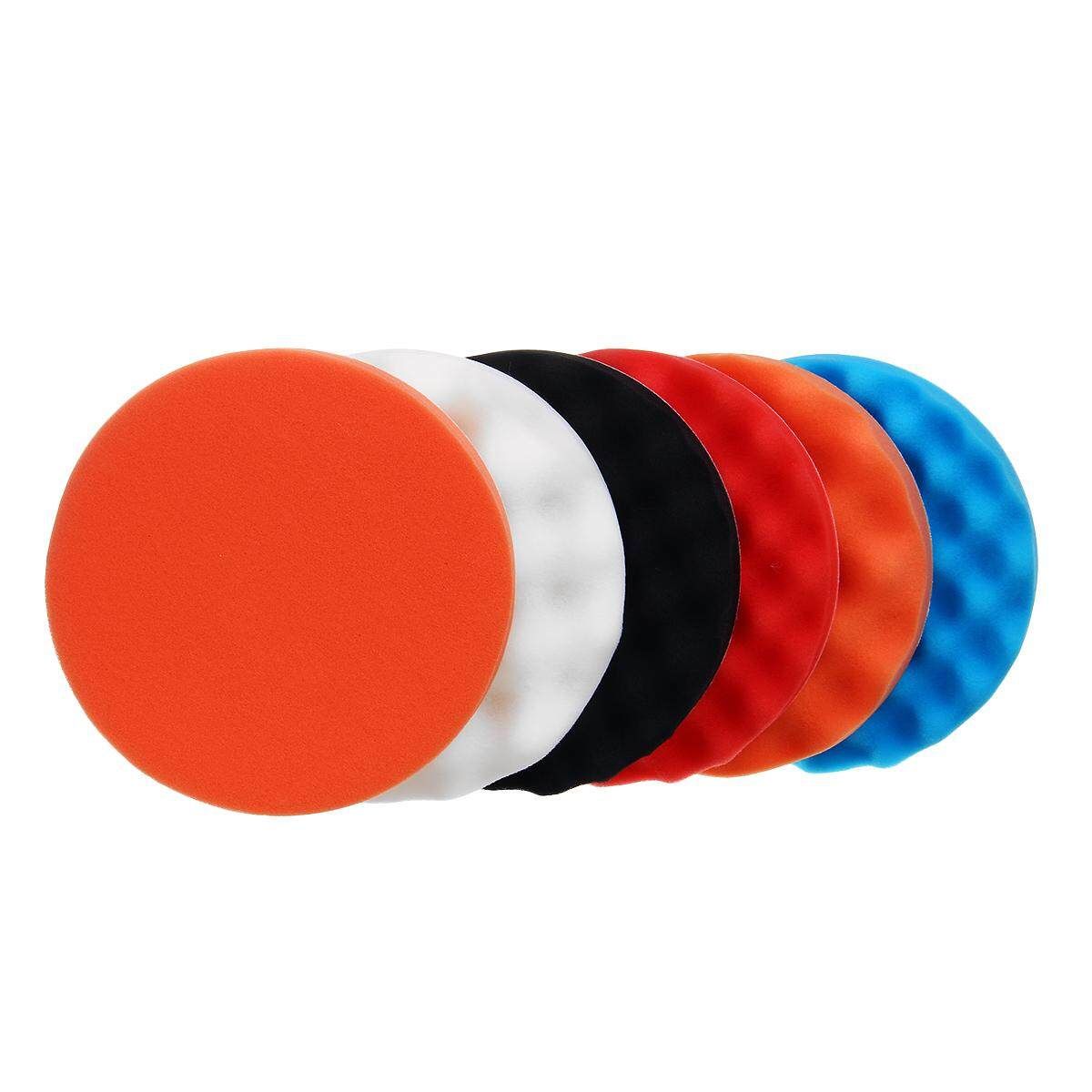 9pcs/Set Car Polishing Pad 7 Inch Sponge Buffing Waxing Boat Car Polish Buffer Drill Wheel Polisher Removes Scratches [Multicolor]