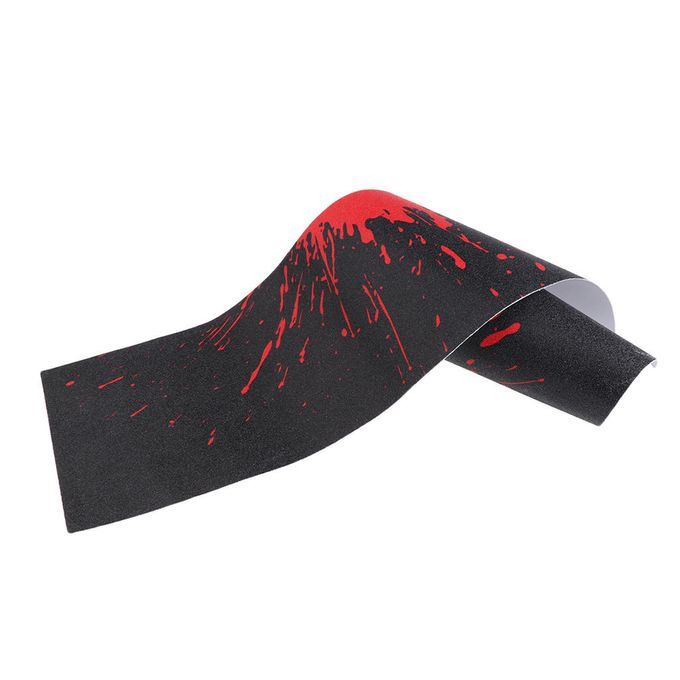 Skateboard Deck Sandpaper Grip Tape Griptape Sheet 84 X Black And Red