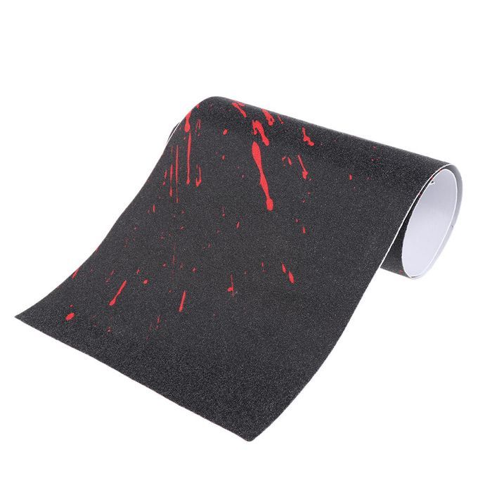 Skateboard Deck Sandpaper Grip Tape Griptape Sheet 84 X Black And Red