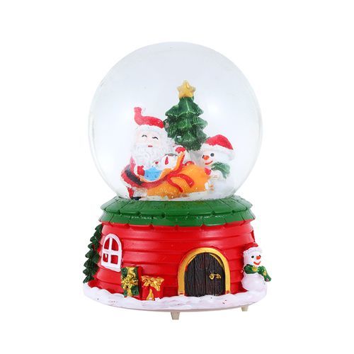 Christmas Crystal Ball Decor Resin Decorative Snow Globe