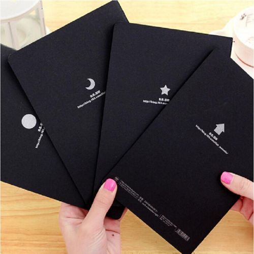 3 PCS Sketchbook Diary Drawing Painting Graffiti Soft Cover Black Paper Sketch Book Notebook Office School Supplies Gift-L 16K