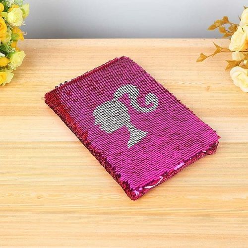 Creative Sequins Notebook Stationery Office Business Gift 78 Sheets Daily Memos Notepad(Little Girl)