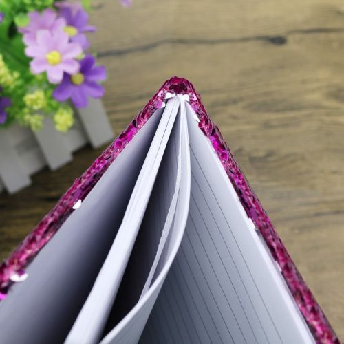Creative Sequins Notebook Stationery Office Business Gift 78 Sheets Daily Memos Notepad(Little Girl)