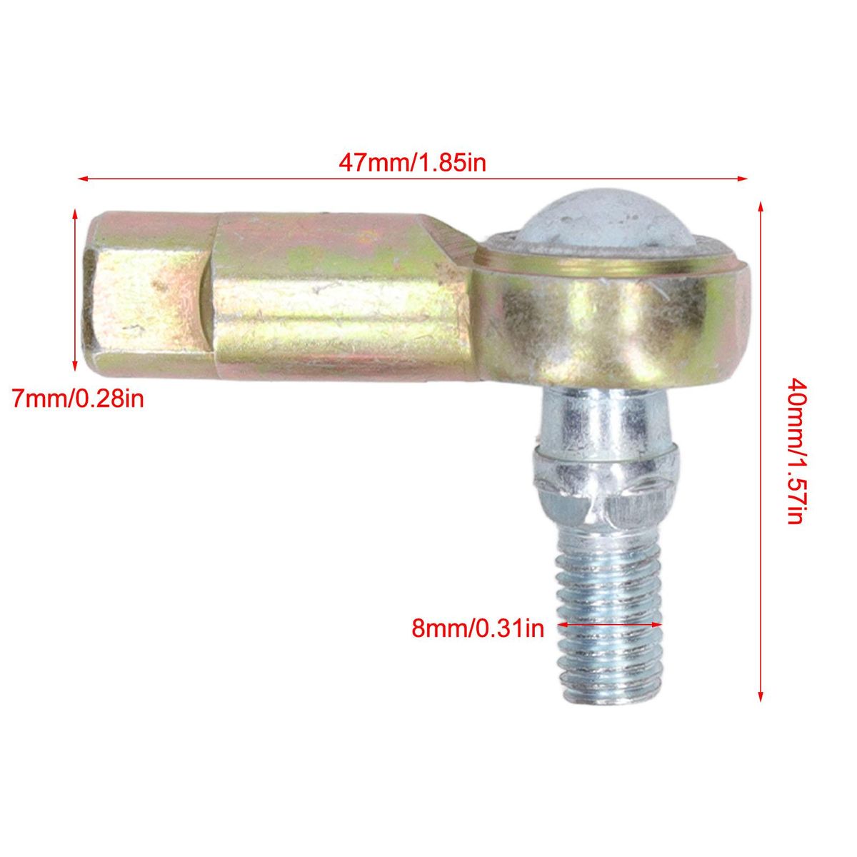 Ball Joint Tie Rod End Abrasion Resistant Universal Steel Alloy for 110cc Quad Dirt Bike ATV Go Kart