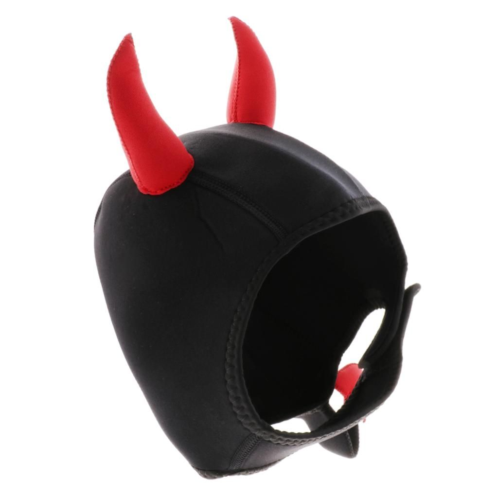 Scuba Wetsuit Hood Devil Vented Head Warmer For Scuba Diving Red