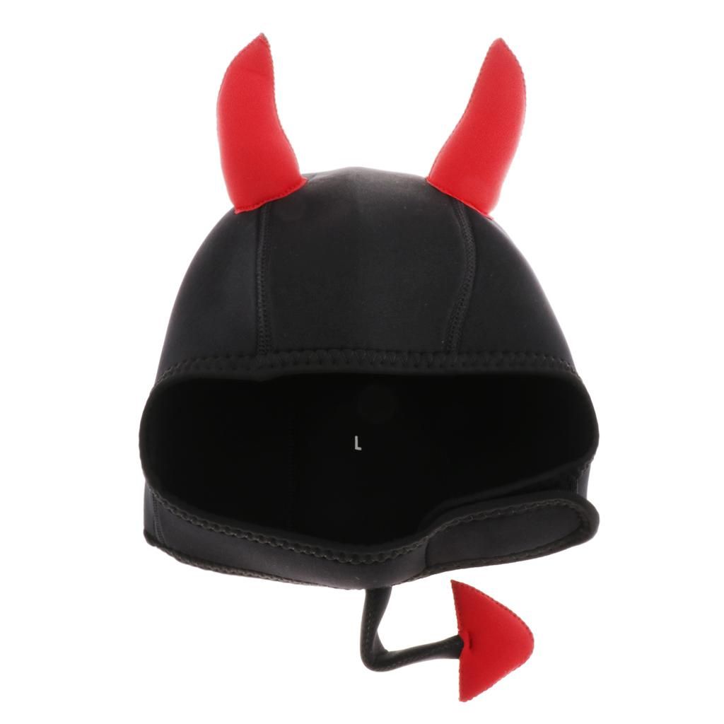 Scuba Wetsuit Hood Devil Vented Head Warmer For Scuba Diving Red