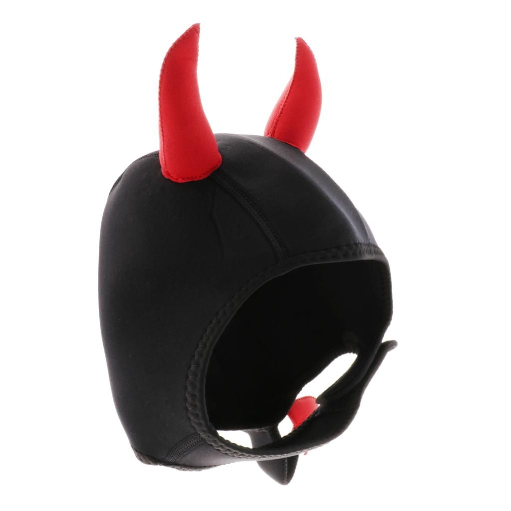 Scuba Wetsuit Hood Devil Vented Head Warmer For Scuba Diving Red